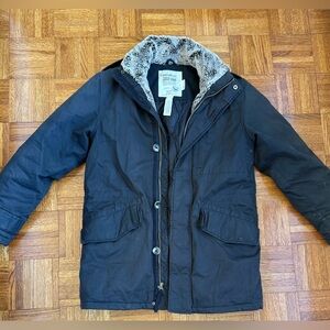 Eddie Bauer Premium Goose Down Jacket with Faux Fur Collar